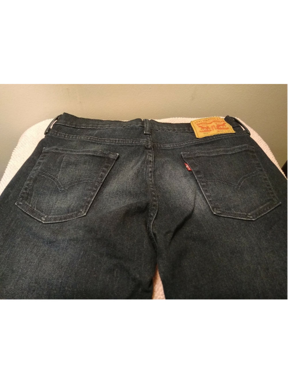 Levis 514 Slim Straight Mens Denim Blue Jeans Dark Wash Size 30 X 30